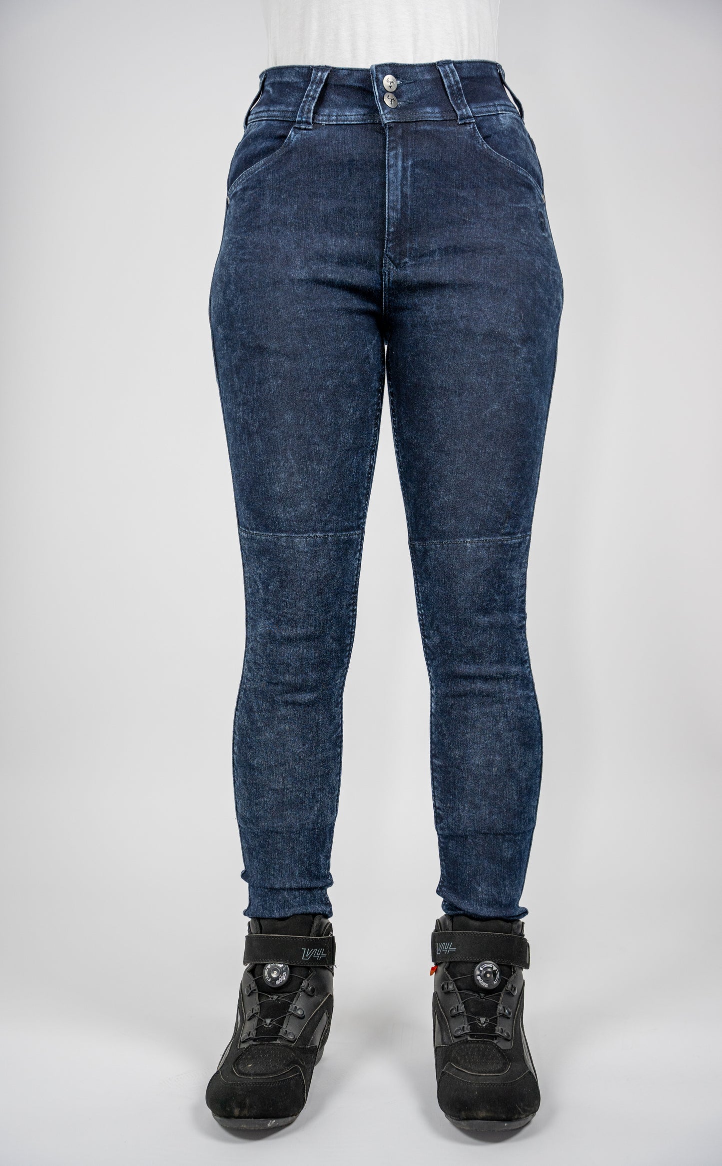 Ladies Fury Blue Skinny Motorcycle Jeans