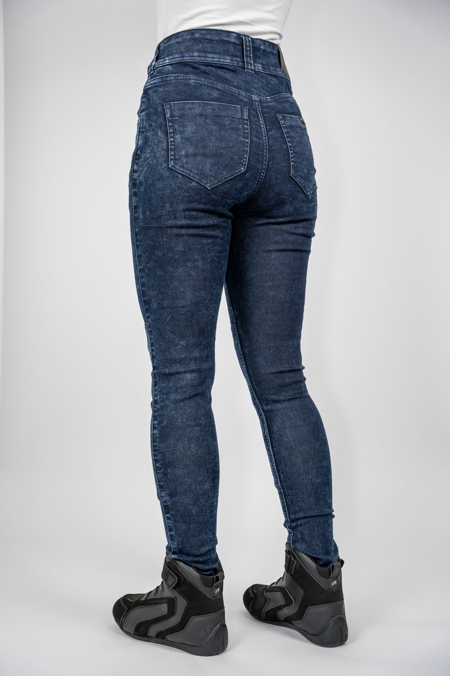 Ladies Fury Blue Skinny Motorcycle Jeans