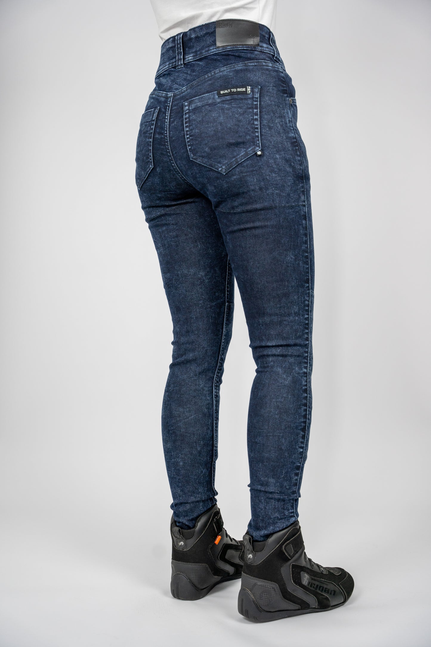Ladies Fury Blue Skinny Motorcycle Jeans