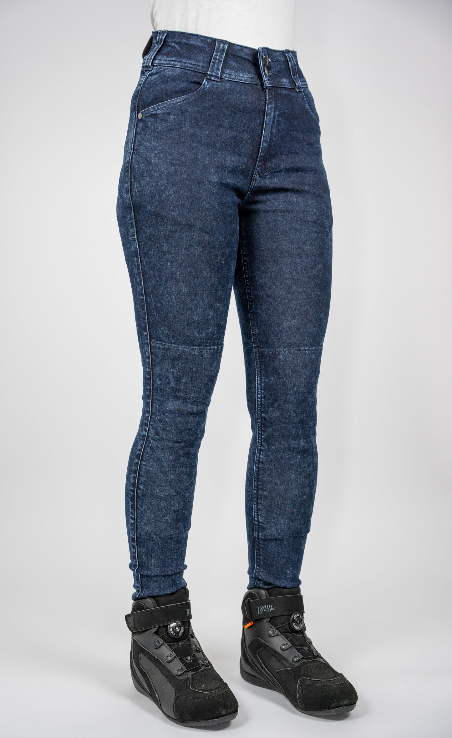 Ladies Fury Blue Skinny Motorcycle Jeans