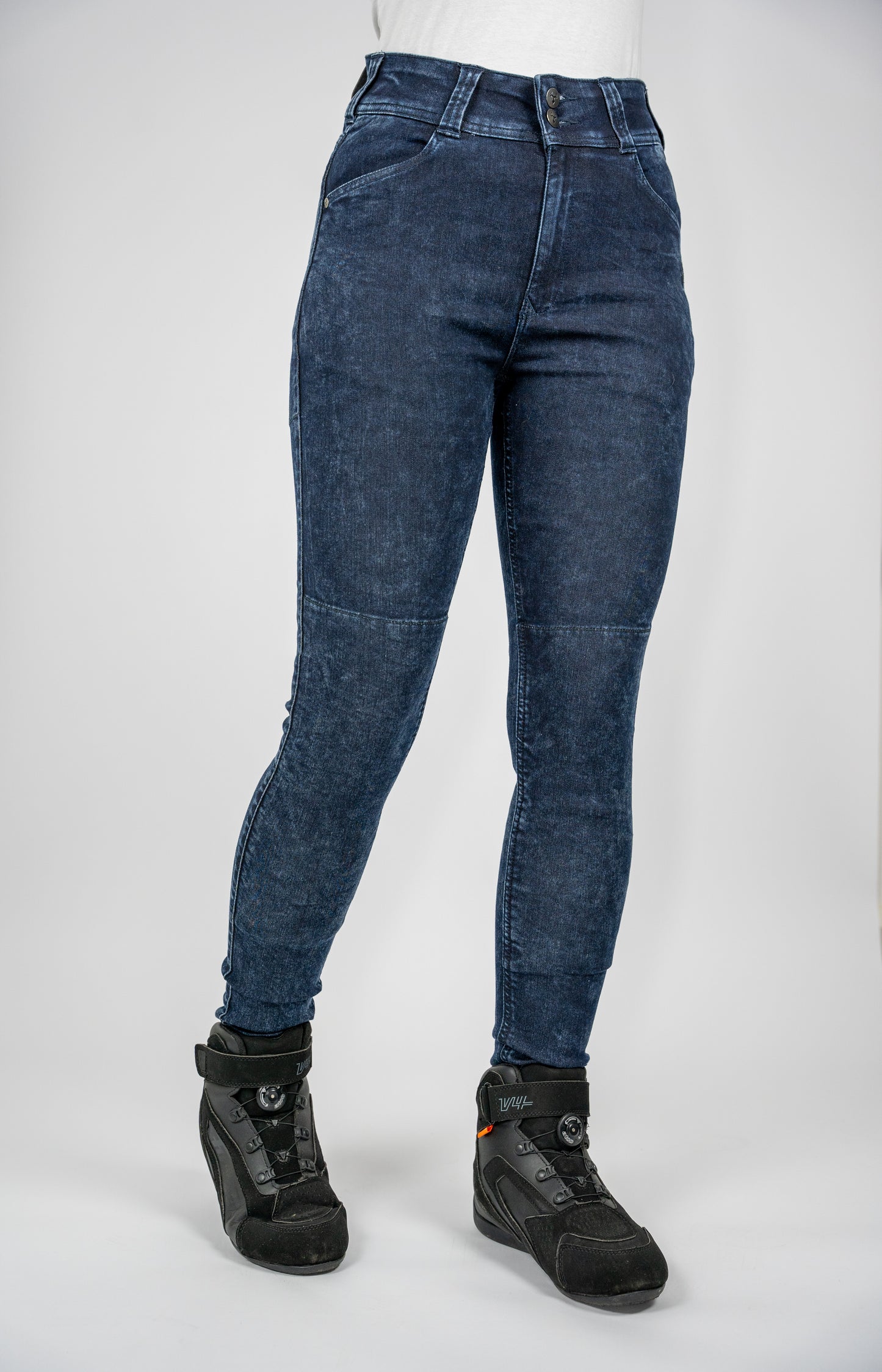 Ladies Fury Blue Skinny Motorcycle Jeans