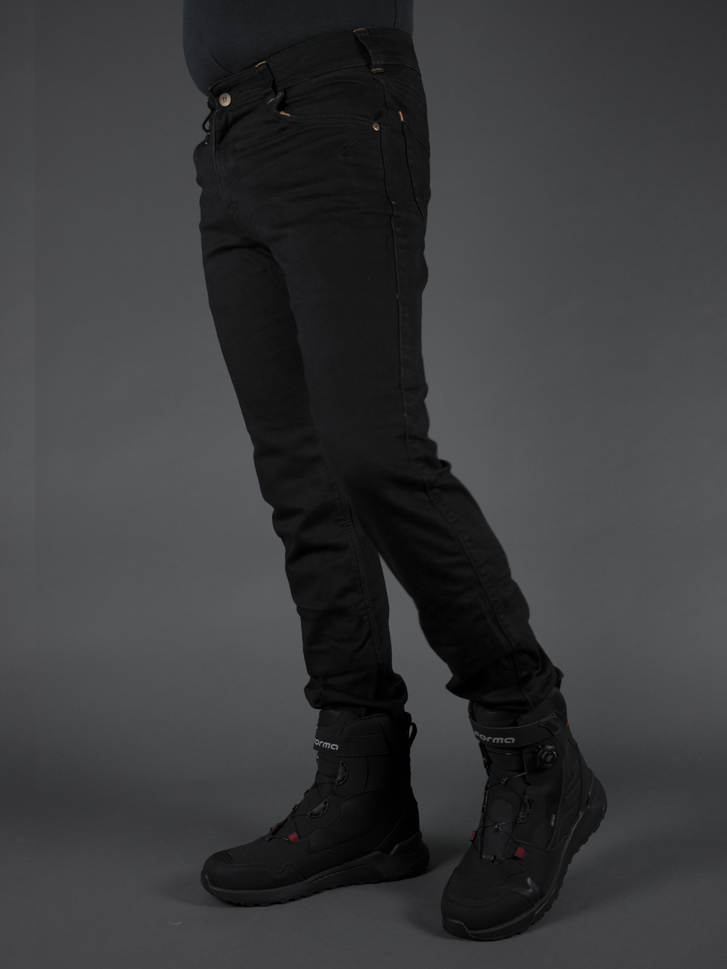 Mens Trojan Slim Motorcycle Jeans